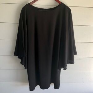 CHELSEA28 Mini Black Dress with Flowy Bell Sleeves Size Small